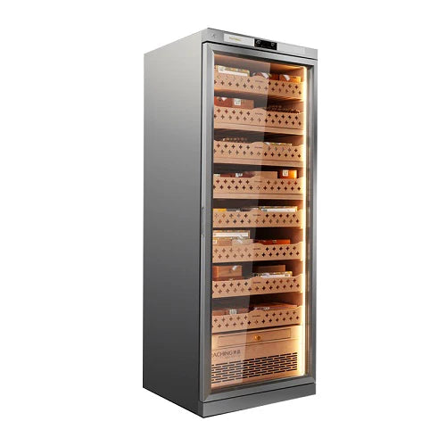RACHING - CT48A STAINLESS STEEL CIGAR HUMIDOR