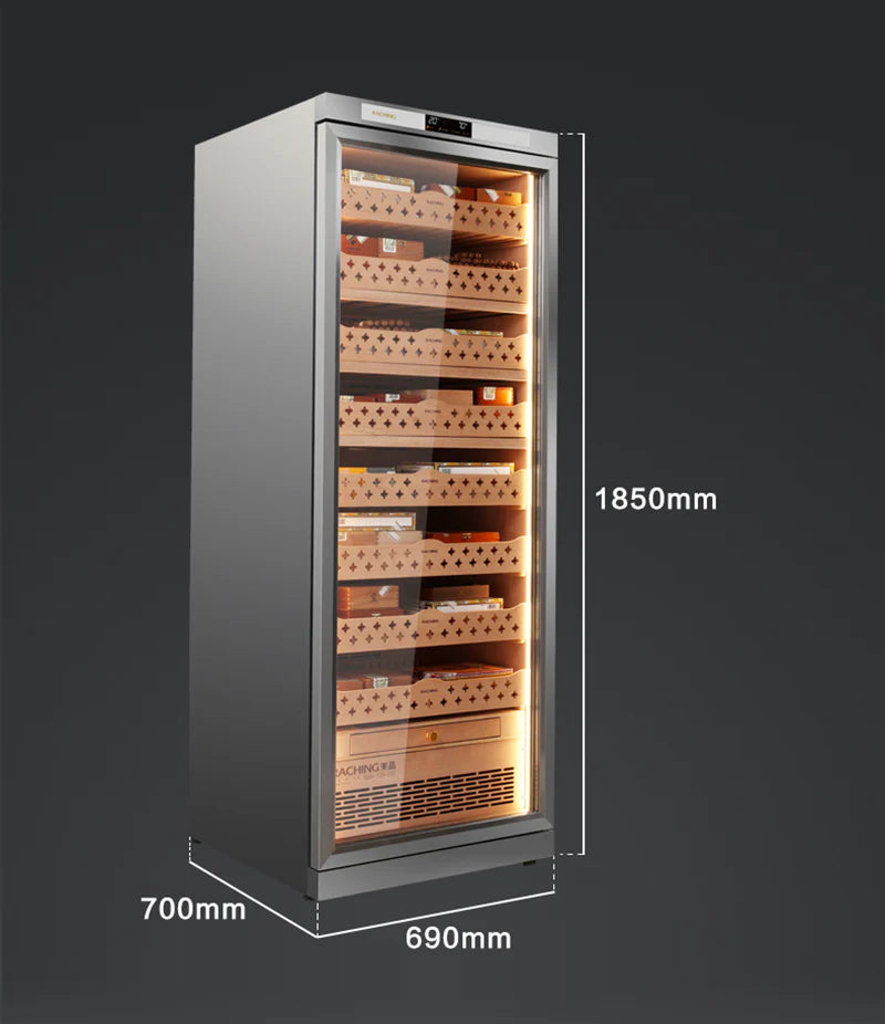 RACHING - CT48A STAINLESS STEEL CIGAR HUMIDOR