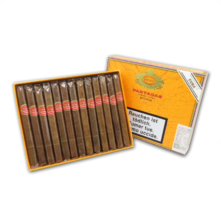 Partagas Chicos cigar, a petite Cuban smoke with earth, cedar, and spice flavors, crafted with a blend of Cuban tobaccos | Best cigar prices near me | CigarHaus