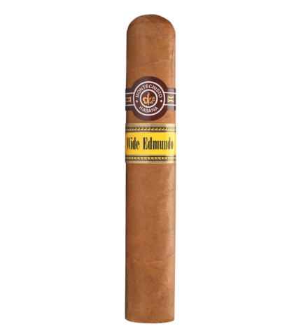 Montecristo Wide Edmundo cigar, a robusto-sized Cuban masterpiece with a Colorado wrapper and a complex blend of earth, cedar, coffee, and spice flavors | Montecristo cigars near me | CigarHaus
