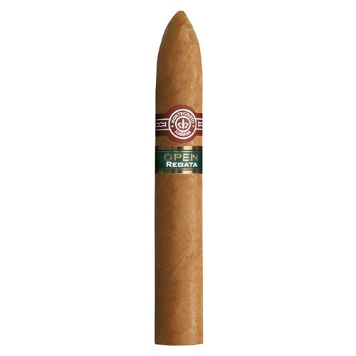 Montecristo Open Regata cigar, a short medium Cuban smoke with a Colorado wrapper and a blend of wood, spice, hay, leather, and cedar flavors | Best cigar price in Ontario | CigarHaus