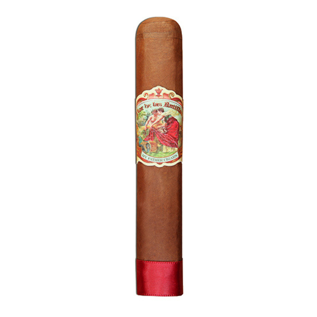 My Father Flor de las Antillas cigar, available in Toro and Toro Maduro sizes, with a blend of earth, cedar, coffee, dark chocolate, and spice flavors | My Father cigars near me | CigarHaus