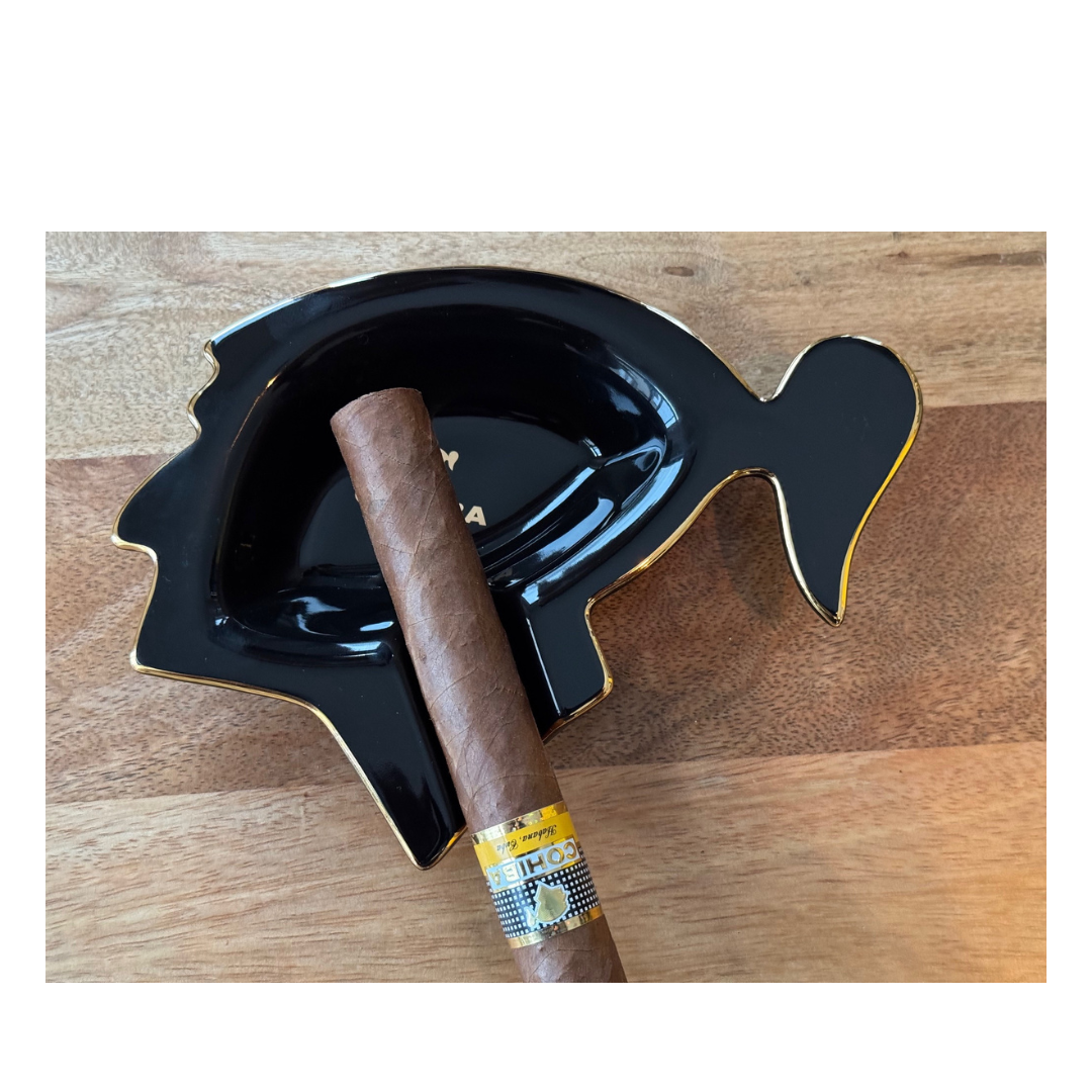 Cohiba Cigar & Individual Tainos Head Ashtray