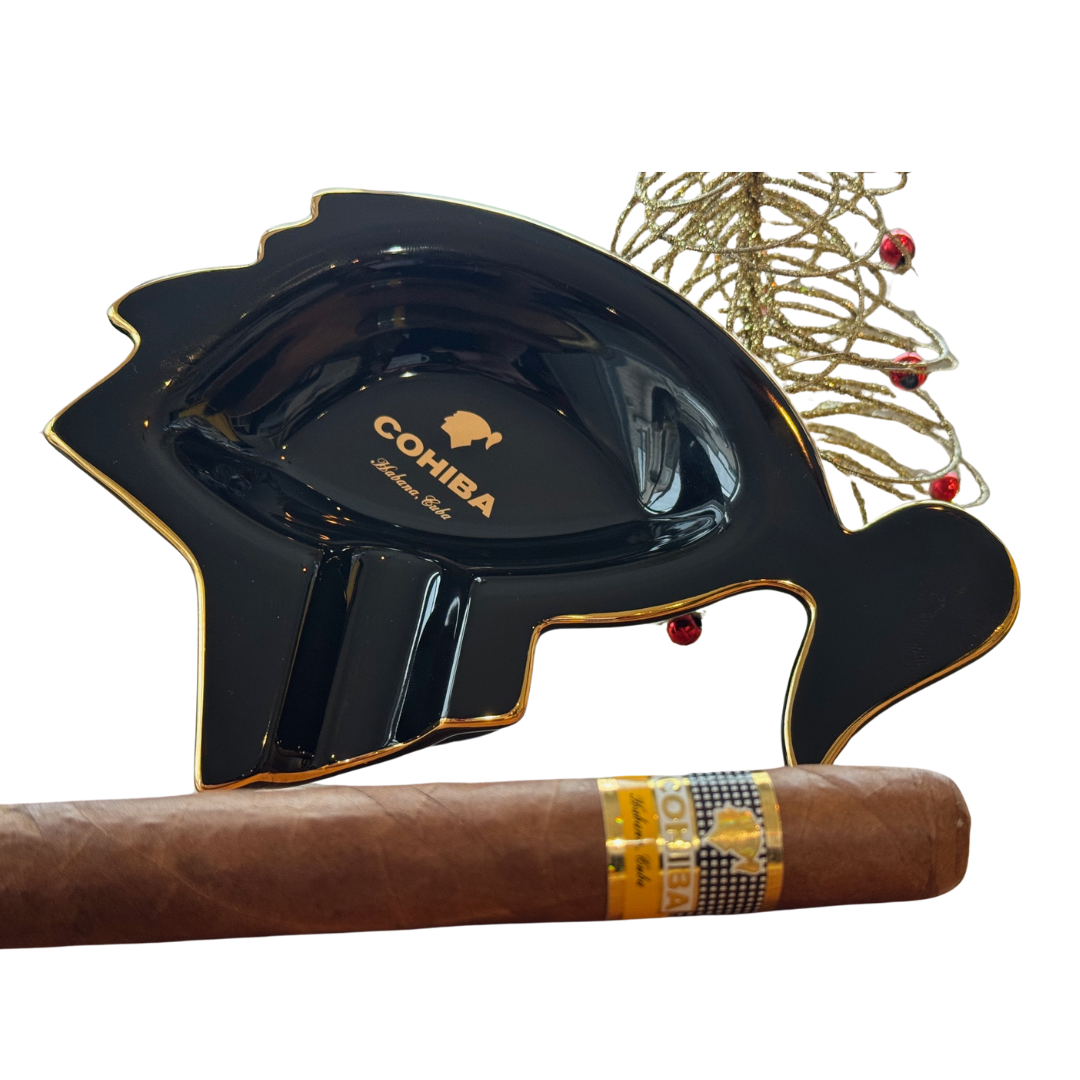 Cohiba Cigar & Individual Tainos Head Ashtray