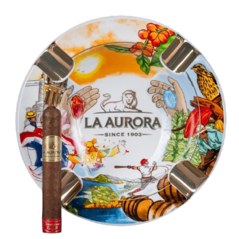 La Aurora 1903 Round Ashtray – Premium Ceramic Cigar Ashtray | CigarHaus