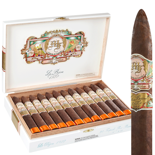 My Father Le Bijou 1922 Torpedo cigar, a premium Nicaraguan smoke with a blend of earth, cedar, coffee, dark chocolate, and spice flavors | My Father cigars near me | CigarHaus